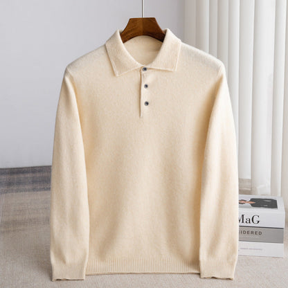 MANSSINO™ | Men's Wool Polo Collar Button Pullover