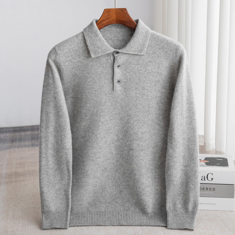 MANSSINO™ | Men's Wool Polo Collar Button Pullover
