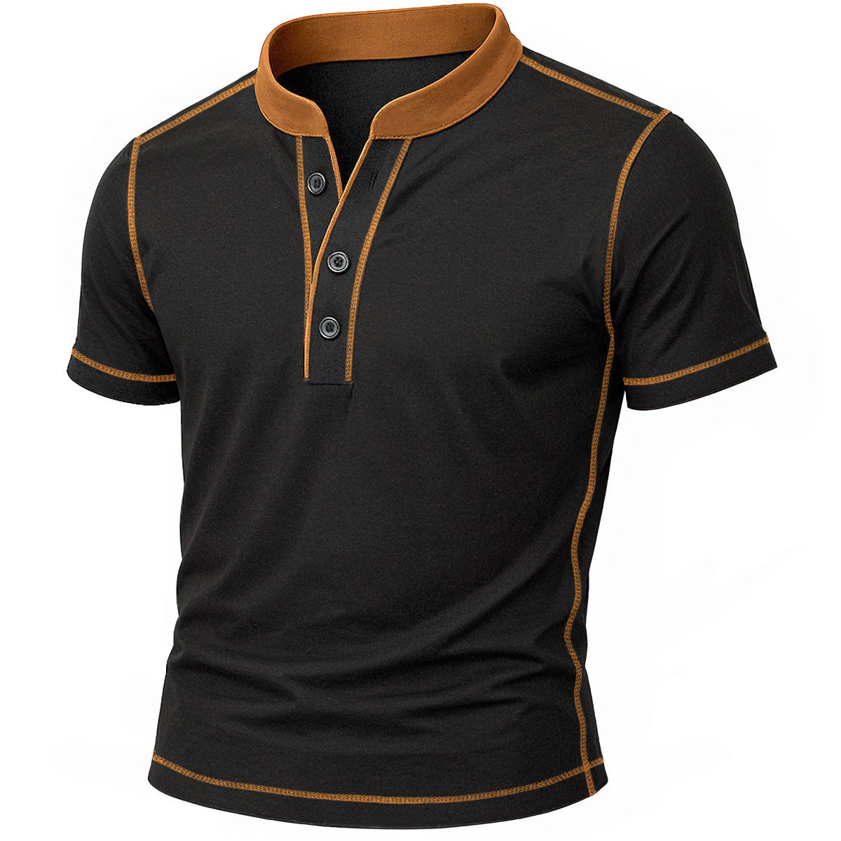 MONVIEL™ | Ember-Trim Henley Shirt