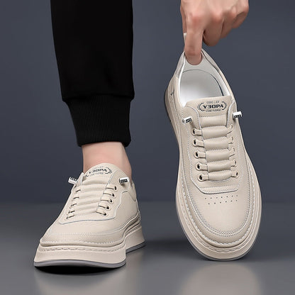 MANSSINO™ | Men's Textured Leather Low-Top Sneaker