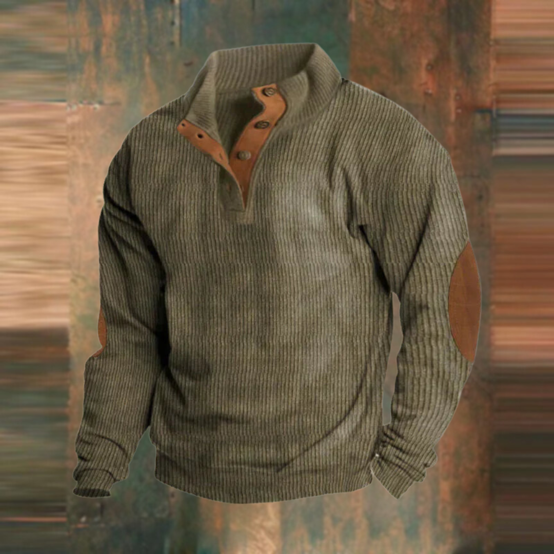MANSSINO™ | Men's Retro Ribbed Half-Zip Pullover