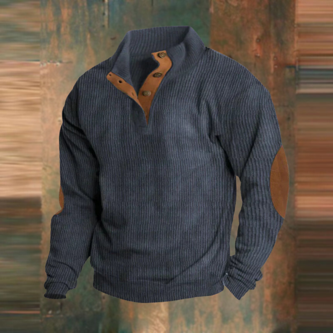 MANSSINO™ | Men's Retro Ribbed Half-Zip Pullover