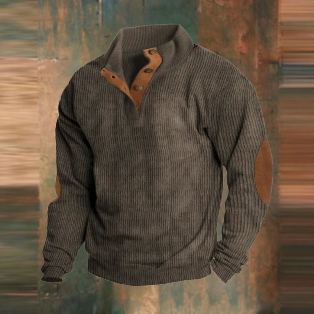 MANSSINO™ | Men's Retro Ribbed Half-Zip Pullover