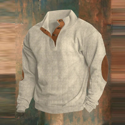 MANSSINO™ | Men's Retro Ribbed Half-Zip Pullover