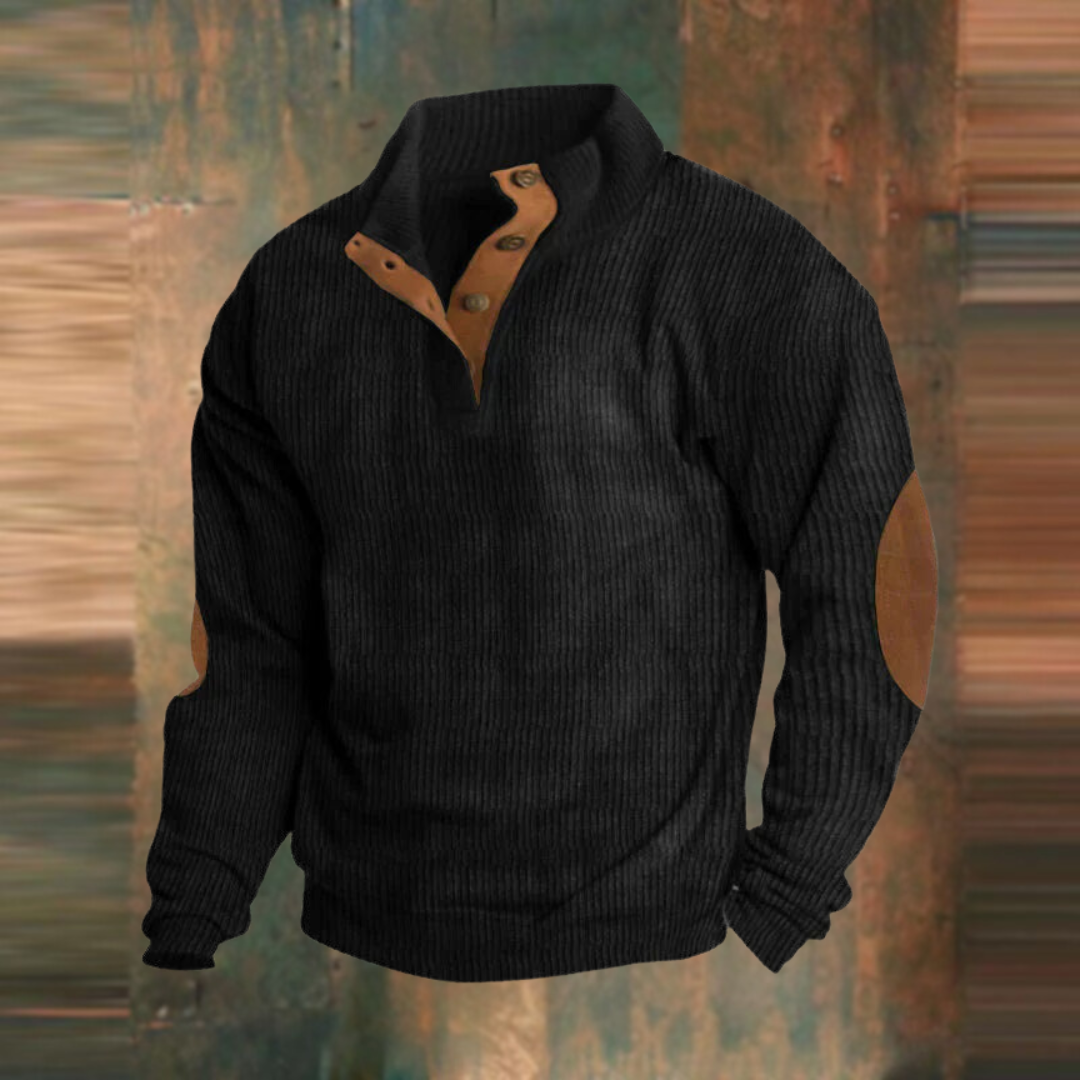 MANSSINO™ | Men's Retro Ribbed Half-Zip Pullover