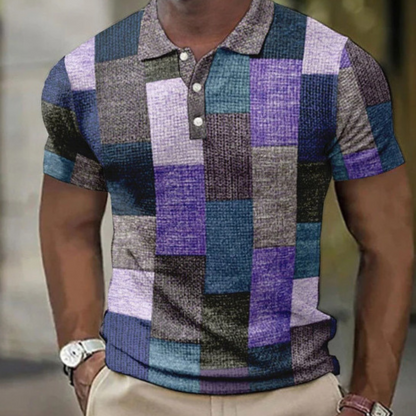 MONVIEL™ | Men's Color-Block Patchwork Polo