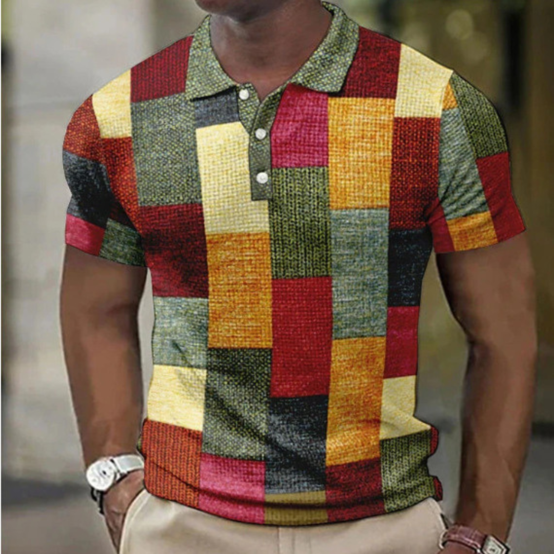 MONVIEL™ | Men's Color-Block Patchwork Polo