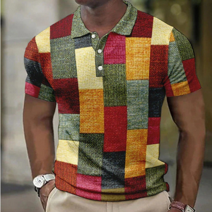 MONVIEL™ | Men's Color-Block Patchwork Polo