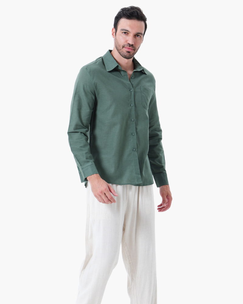 Aidan™ | Ensemble en lin manches longues