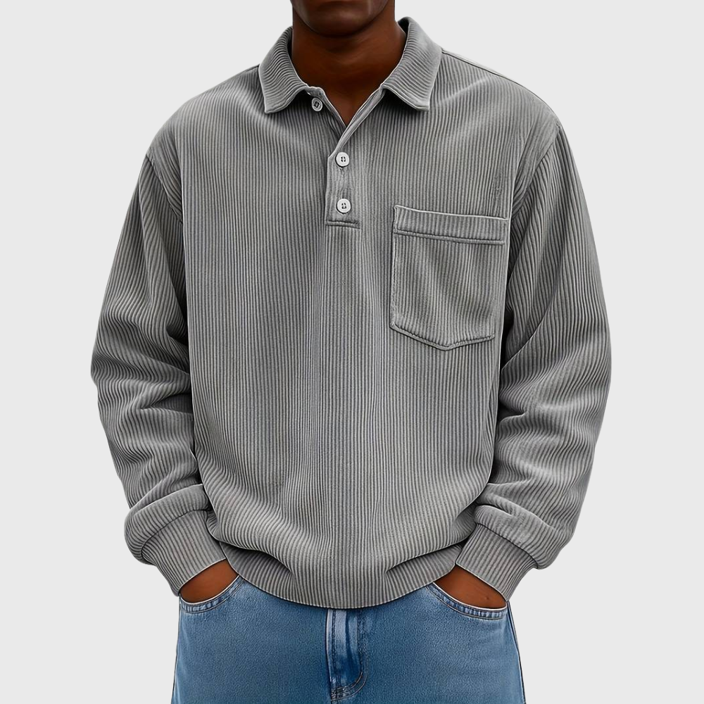 MONVIEL | Long-Sleeve Corduroy Shirt