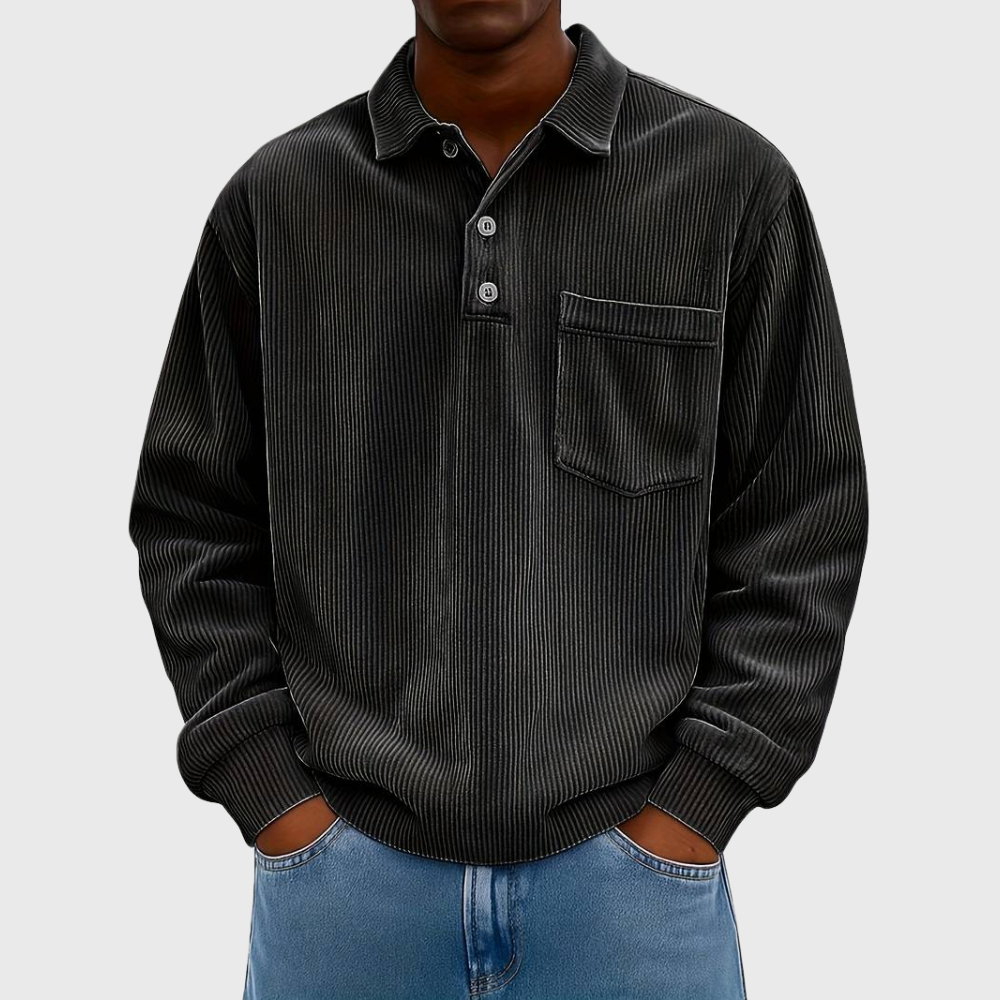 MONVIEL | Long-Sleeve Corduroy Shirt