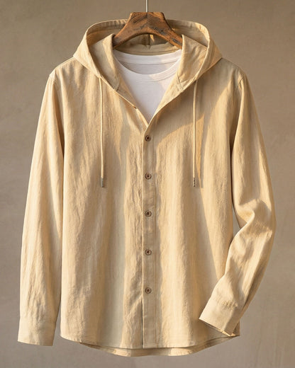 MANSSINO™ | Hooded Linen Blend Shirt