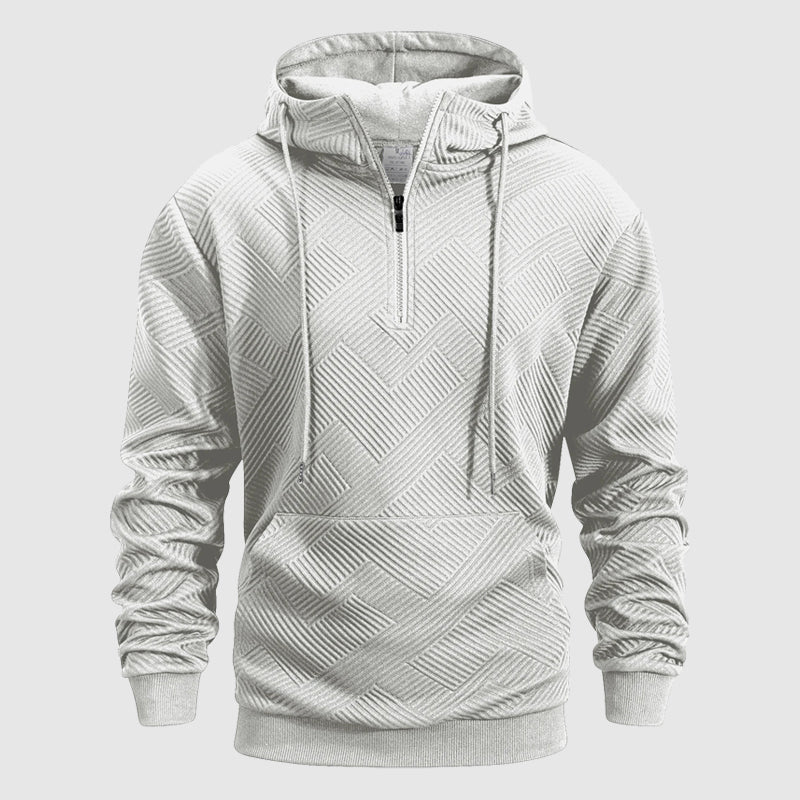 MANSSINO™ | Textured Quarter-Zip Sweatshirt