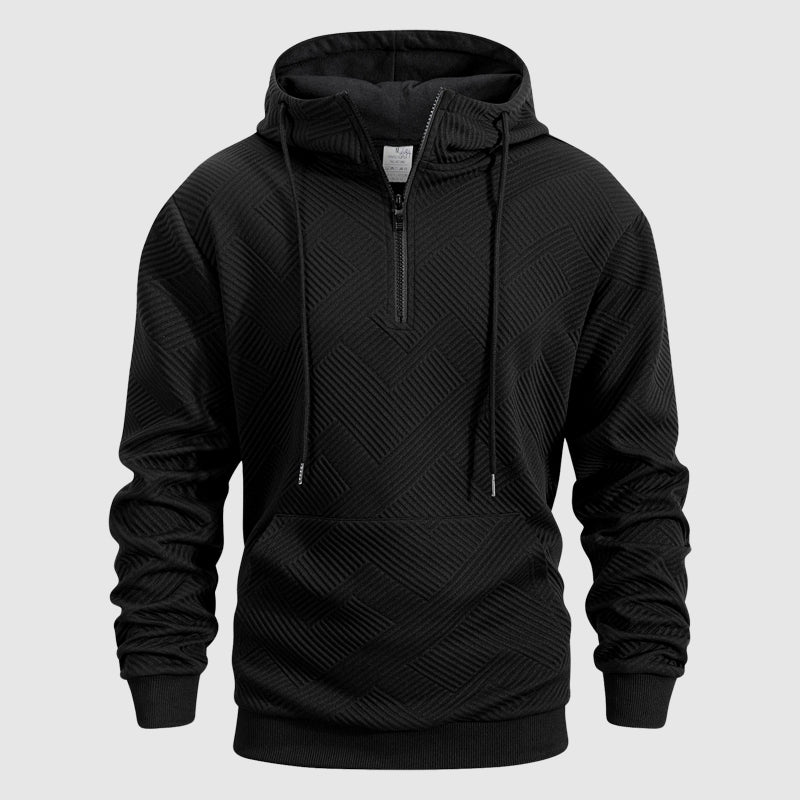MANSSINO™ | Textured Quarter-Zip Sweatshirt