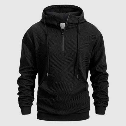 MANSSINO™ | Textured Quarter-Zip Sweatshirt