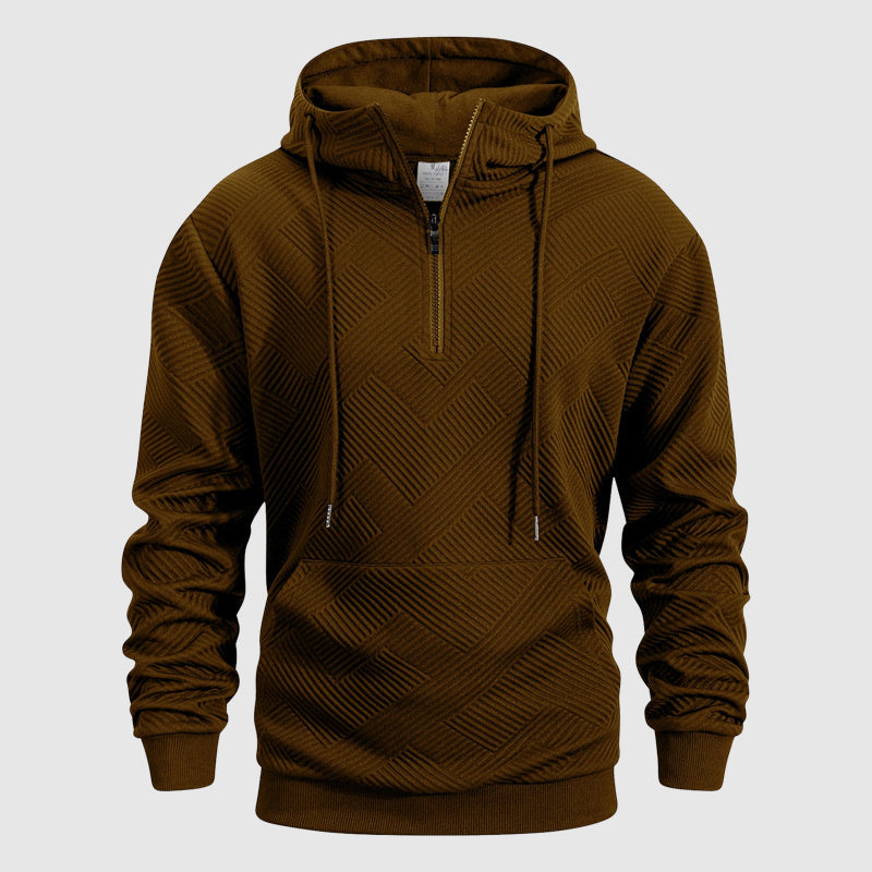 MANSSINO™ | Textured Quarter-Zip Sweatshirt