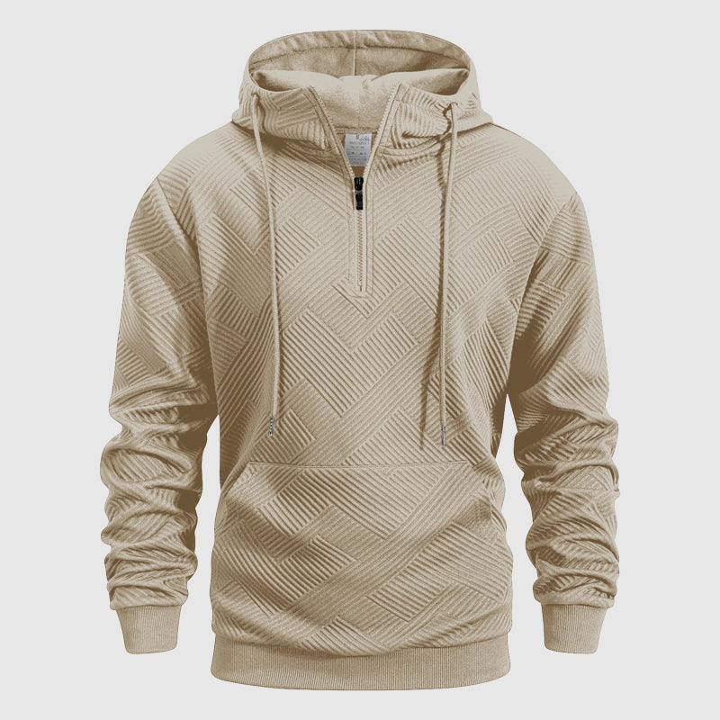 MANSSINO™ | Textured Quarter-Zip Sweatshirt