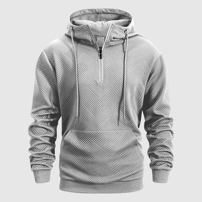 MANSSINO™ | Textured Quarter-Zip Sweatshirt