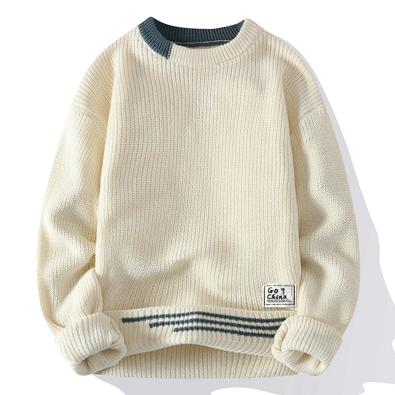 MANSSINO™ | Color-Block Crew Neck Pullover