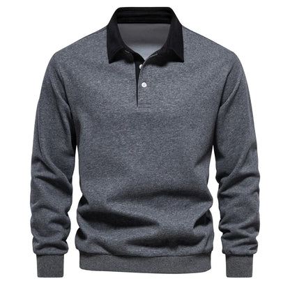 MANSSINO™ | Men's Cotton Polo Sweatshirt