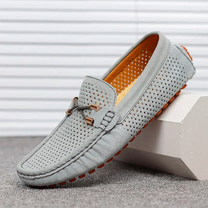MONVIEL™ | Perforated Leather Slip-On Loafers