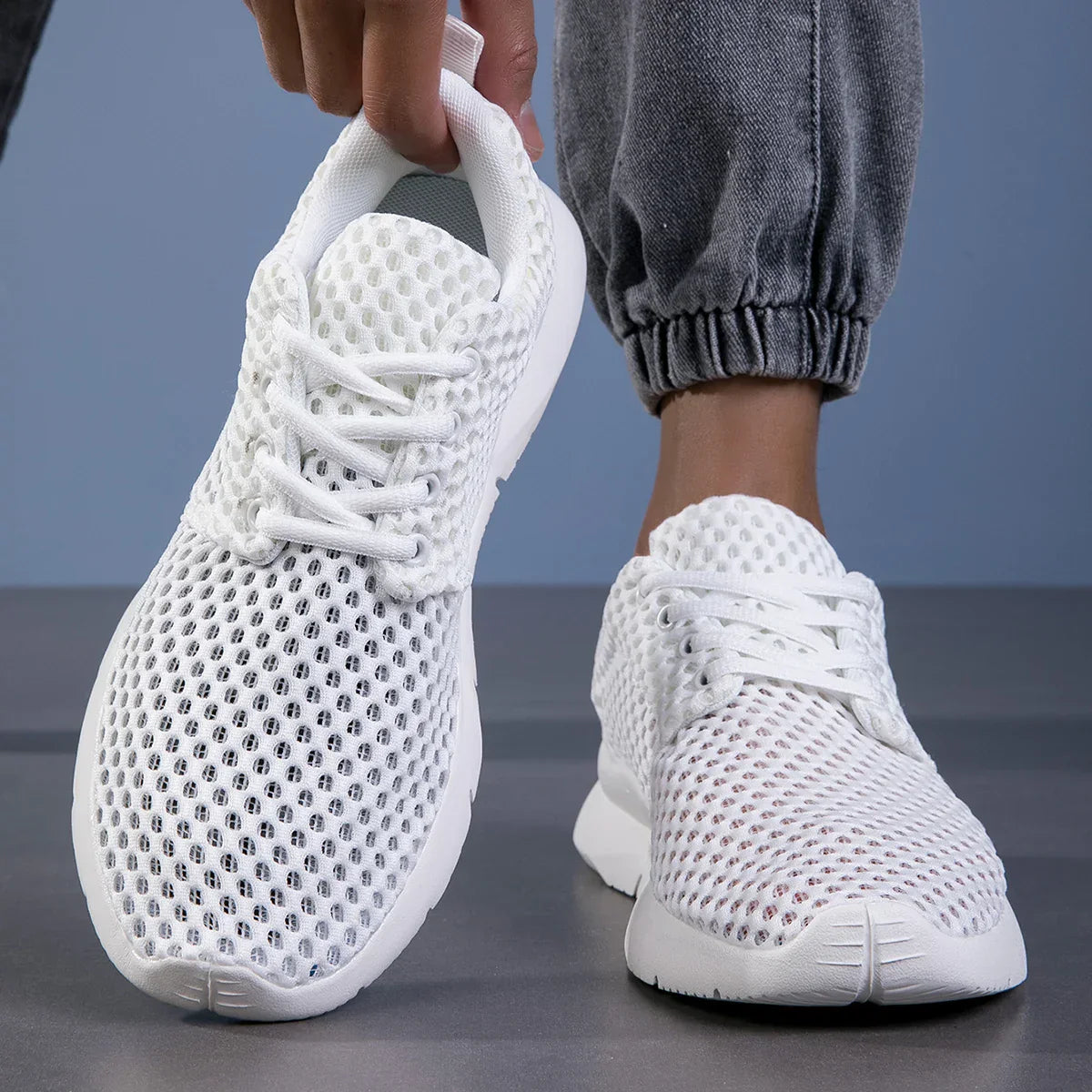 MANSSINO™ | Men's Open-Mesh Lace-Up Walking Sneaker