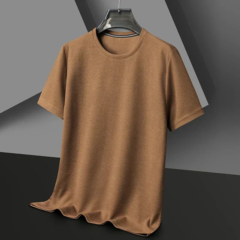 MONVIEL™ | Men's Waffle-Knit Crew Neck T-Shirt