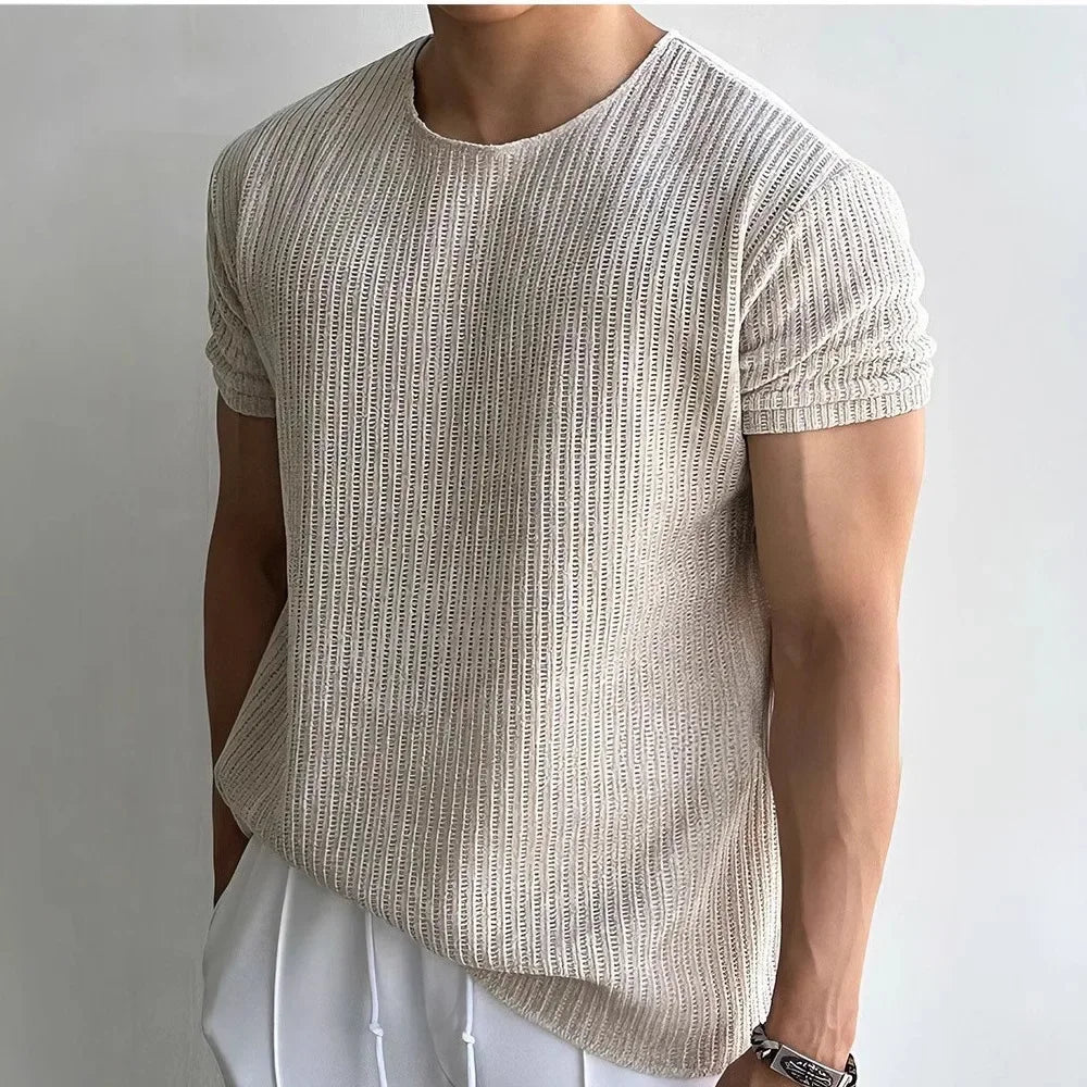 MONVIEL | Mens Knitted T-Shirt
