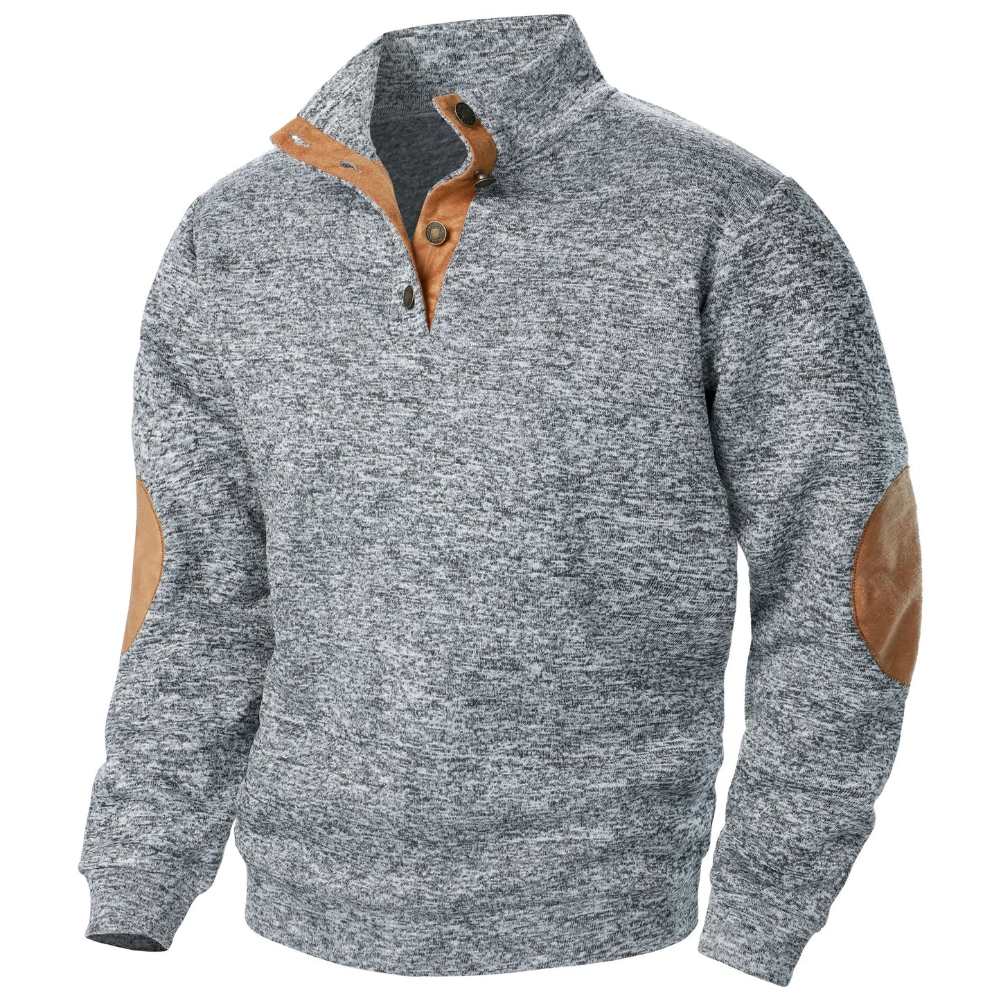 Maël™ | Pull homme col montant boutonné
