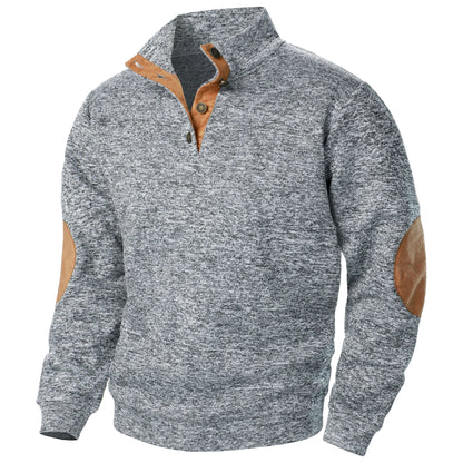 Maël™ | Pull homme col montant boutonné