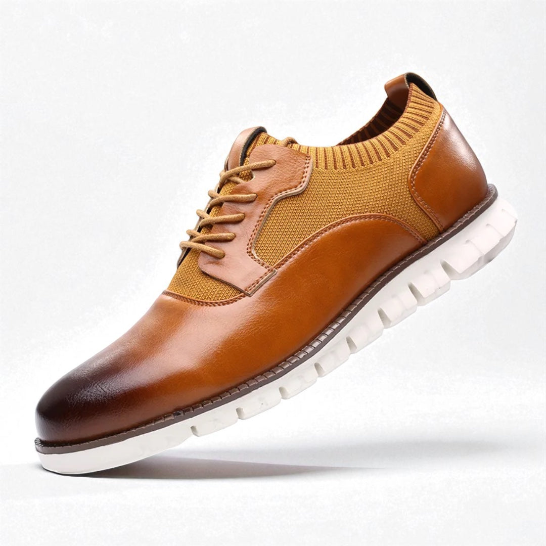 MANSSINO™ | Men's Hybrid Knit-Panel Derby Shoe