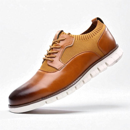 MANSSINO™ | Men's Hybrid Knit-Panel Derby Shoe