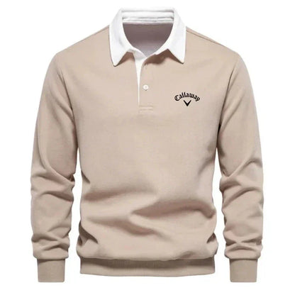 MONVIEL™ | Contrast-Collar Knit Polo Jumper