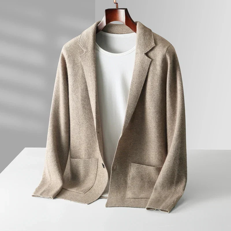 MANSSINO™ | Wool Knit Lapel Cardigan