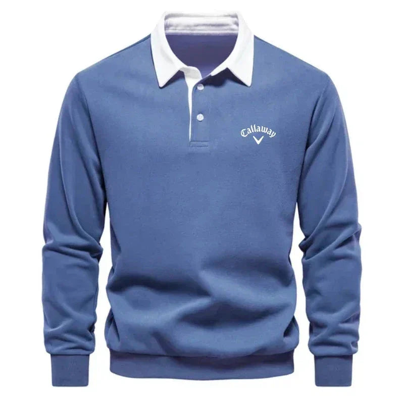 MONVIEL™ | Contrast-Collar Knit Polo Jumper