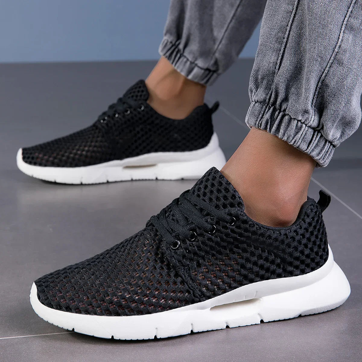 MANSSINO™ | Men's Open-Mesh Lace-Up Walking Sneaker