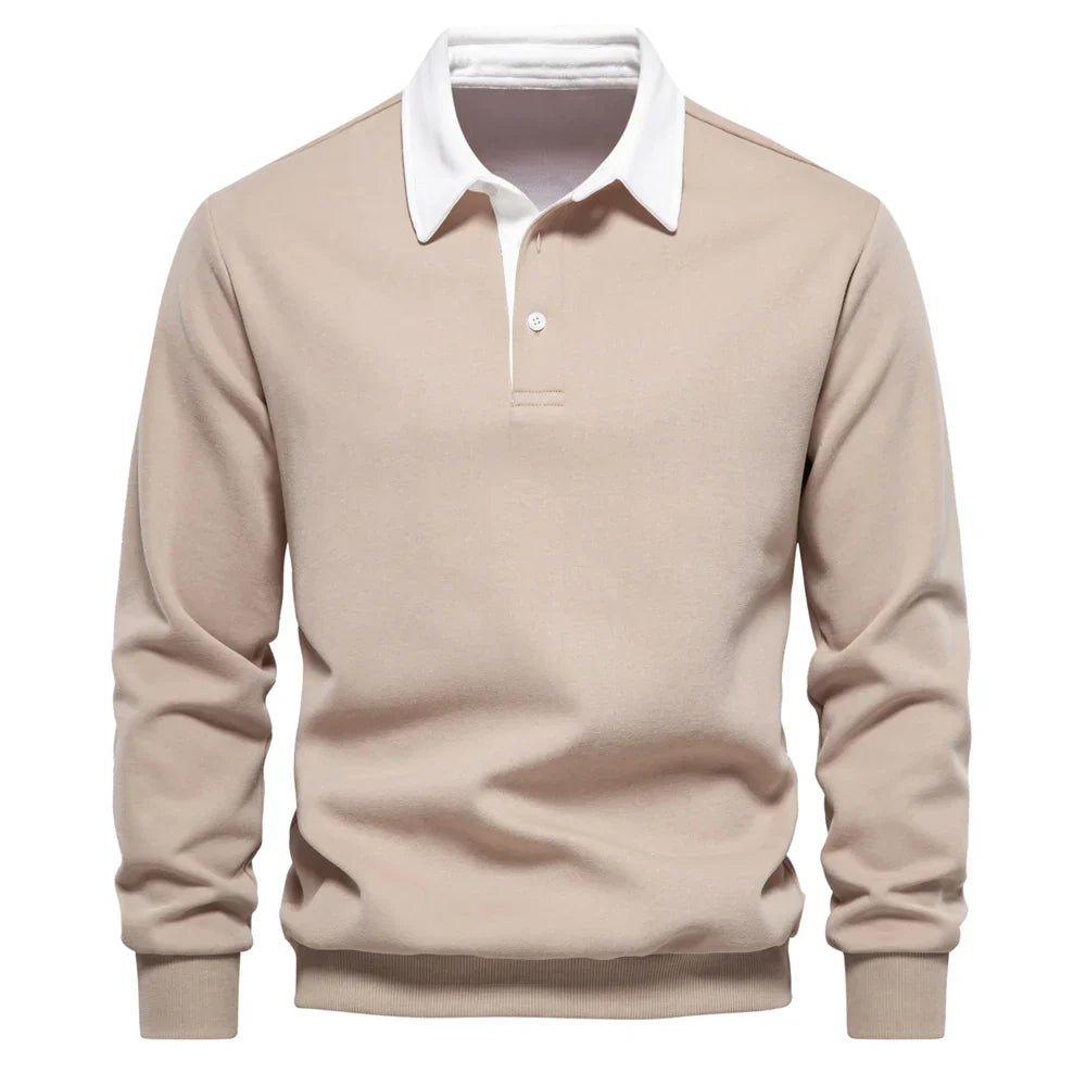 MANSSINO™ | Men's Cotton Polo Sweatshirt