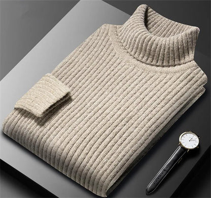 MANSSINO™ | Men's Dense Knit Fitted Turtleneck