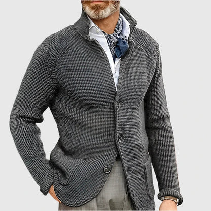 MONVIEL™ | Military-Knit Button Cardigan