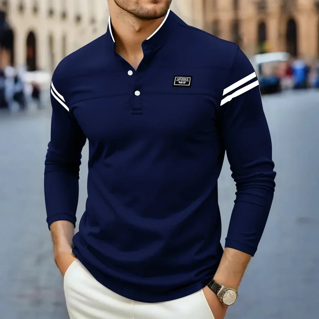 MONVIEL™ | Modern Long Sleeve Henley Top