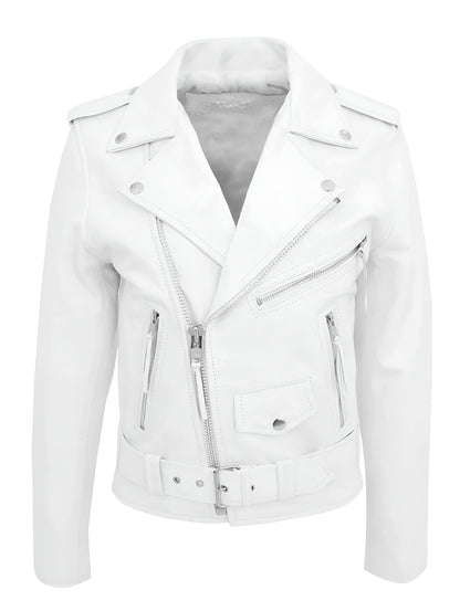 MONVIEL | Mens Leather Biker Jacket
