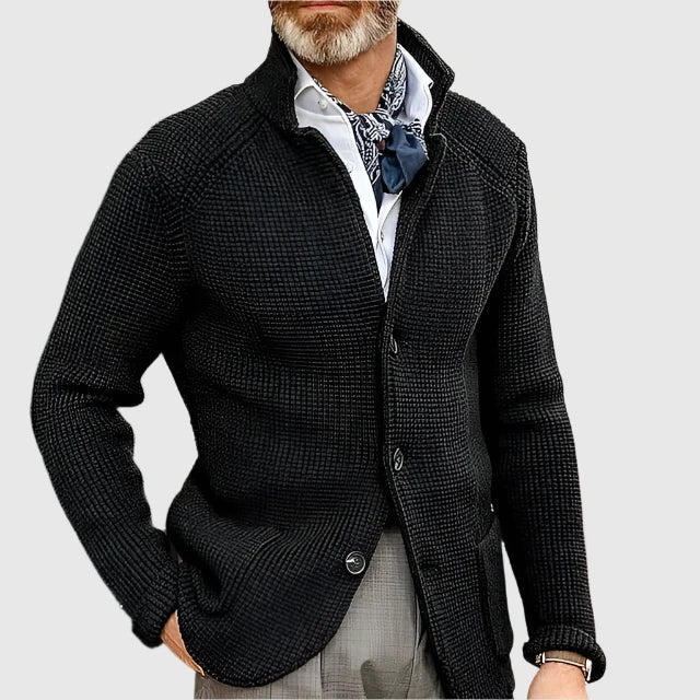 MONVIEL™ | Military-Knit Button Cardigan
