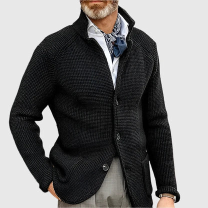 MONVIEL™ | Military-Knit Button Cardigan