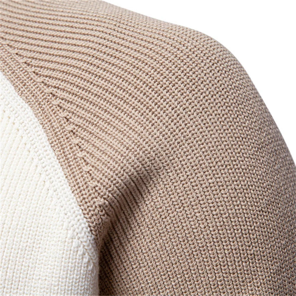 MANSSINO™ | Cotton Knit Quarter-Zip Sweater