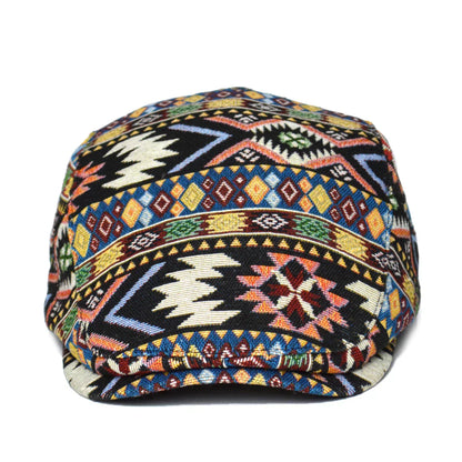 MONVIEL | Vintage Printed Flat Cap