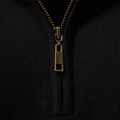 MANSSINO™ | Tonal Stripe Quarter-Zip Pullover