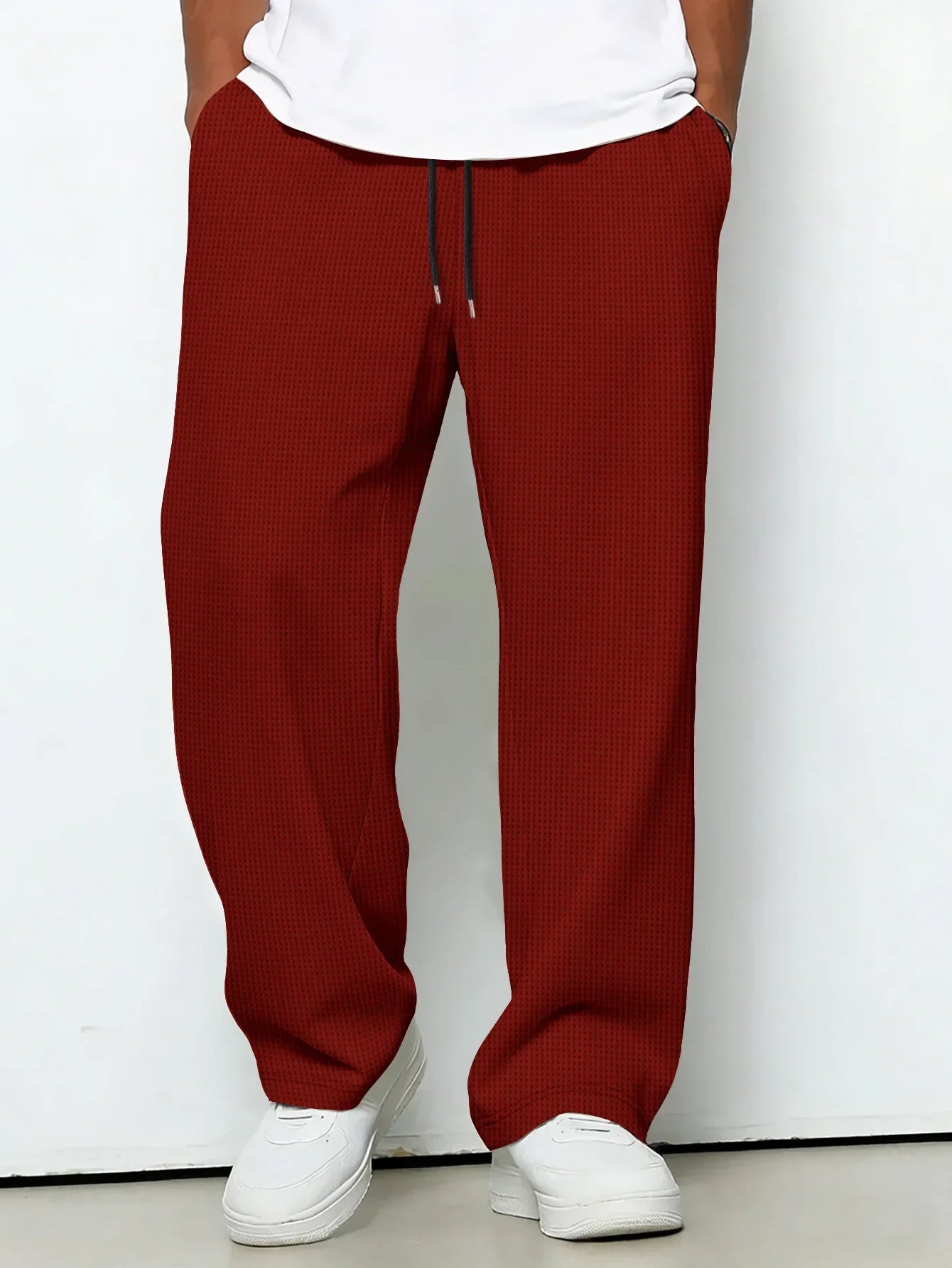 MANSSINO™ | Men's Waffle-Knit Wide-Leg Drawstring Trousers
