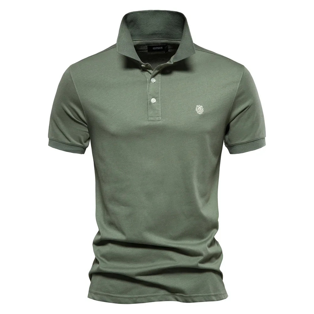 MONVIEL™ | Men's Embroidered Cotton Polo