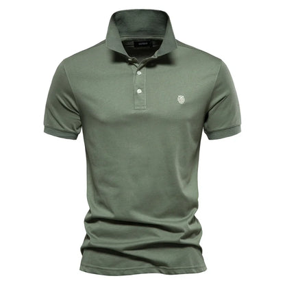 MONVIEL™ | Men's Embroidered Cotton Polo