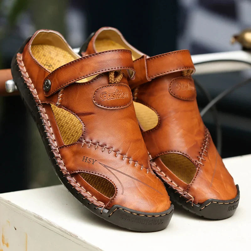 MANSSINO™ | Men's Hand-Stitched Closed-Toe Summer Sandal